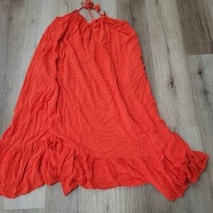 Vibrant Orange Maxi Dress